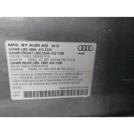 AUDI Q3 2015-2018 FRONT LEFT DRIVER SIDE LOWER DOOR HINGE OEM BLUE