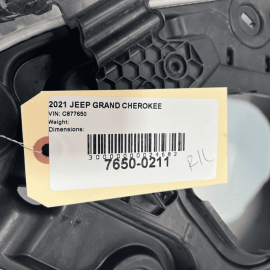 11-21 JEEP GRAND CHEROKEE REAR LEFT DRIVER DOOR WINDOW REGULATOR & CARRIER 