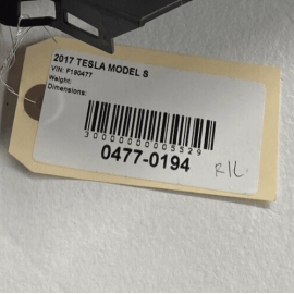 TESLA MODEL S 2017 - 2020 REAR DRIVER SIDE C PILLAR MIDDLE TRIM COVER PANEL