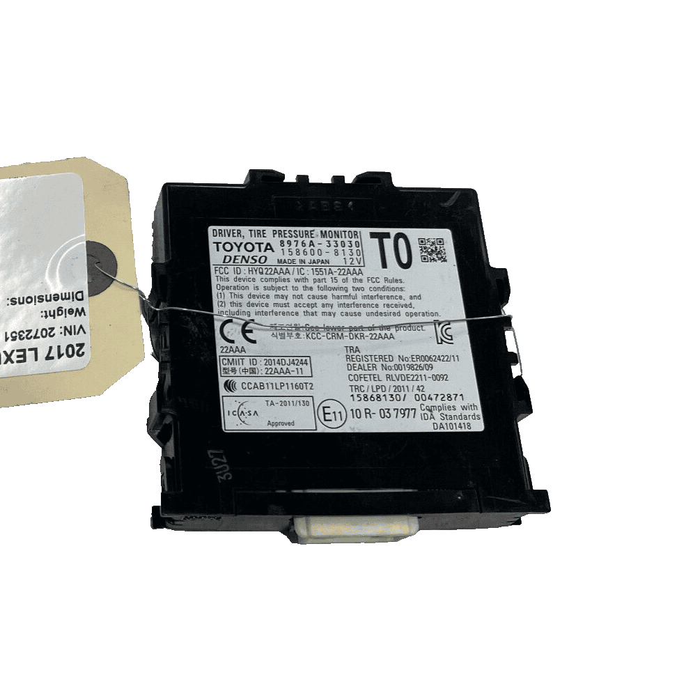 2015 - 2021 LEXUS NX200H NX300T TPMS TIRE PRESSURE MONITOR COMPUTER MODULE 