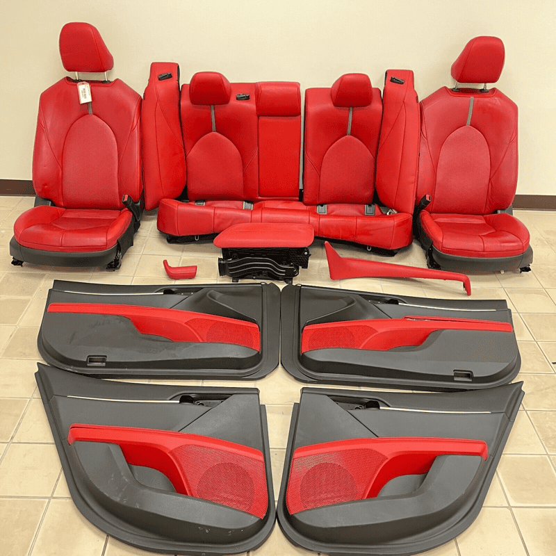 2021-23 TOYOTA CAMRY XSE SEAT W/ DOOR PANEL COMPLETE SET SENSUAL RED LEATHE