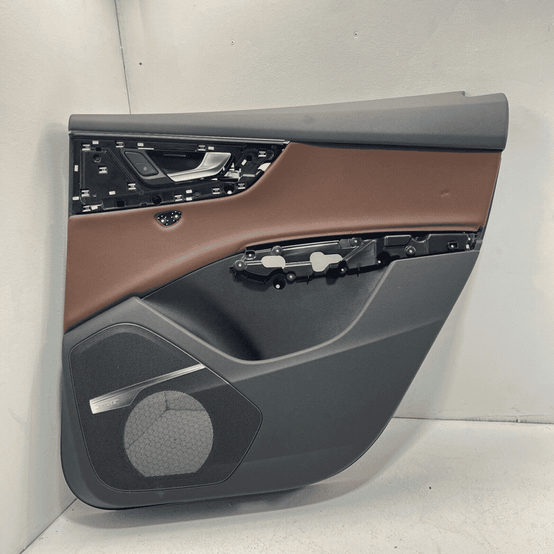 2018-2017 AUDI Q7 INTERIOR DOOR PANEL TRIM COVER BROWN REAR RIGHT SIDE OEM