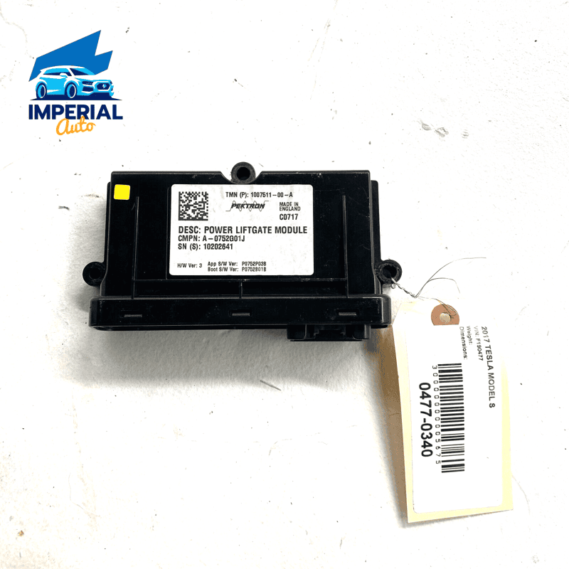 TESLA MODEL S TAILGATE LIFTGATE BACK DOOR TRUNK CONTROL MODULE OEM 2017 - 2