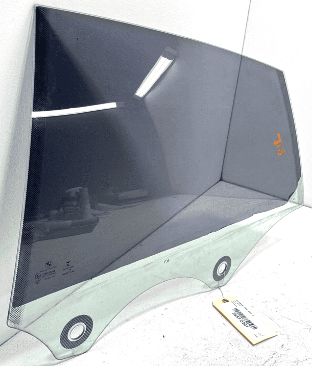 17-20 BMW 430iX REAR LEFT DRIVER SIDE DOOR WINDOW GLASS OEM