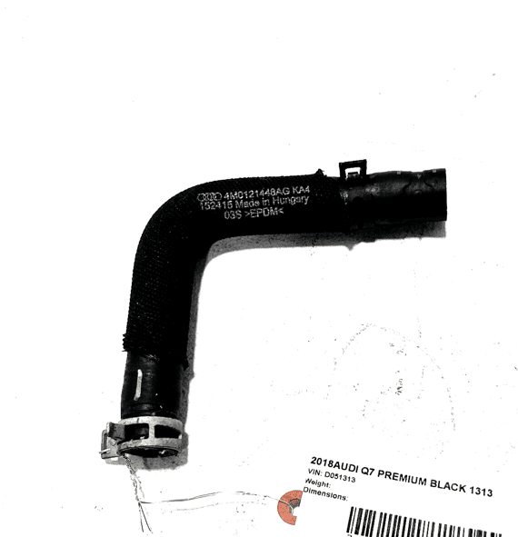 AUDI Q7 Premium Plus 2017-2019 3.0L TRANSMISSION OIL COOLER OUTLET HOSE TUB