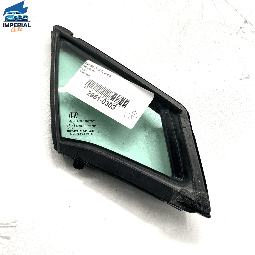 2016-2021 Honda Pilot Front Passenger Door Window Quarter Corner Vent Glass