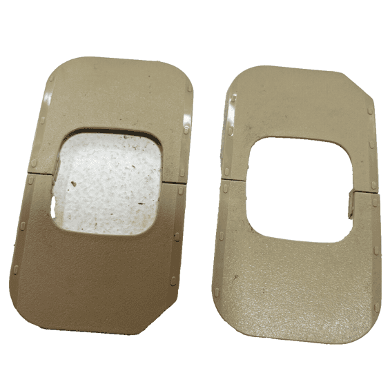 2017 2018 2019 AUDI Q7 PREMIUM FRONT SEAT TRIM COVER BEIGE OEM SET OF 2 PCS