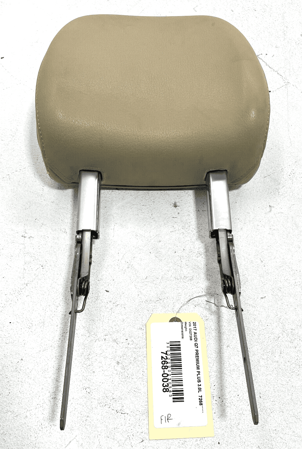17-19 AUDI Q7 FRONT RIGHT PASSENGER SIDE SEAT HEADREST HEAD OEM