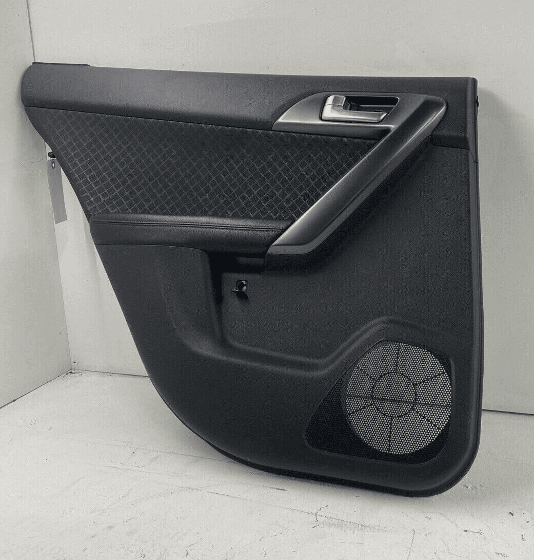10-13 Kia Forte Sedan Rear Left Driver Door Trim Panel Black Leather OEM 