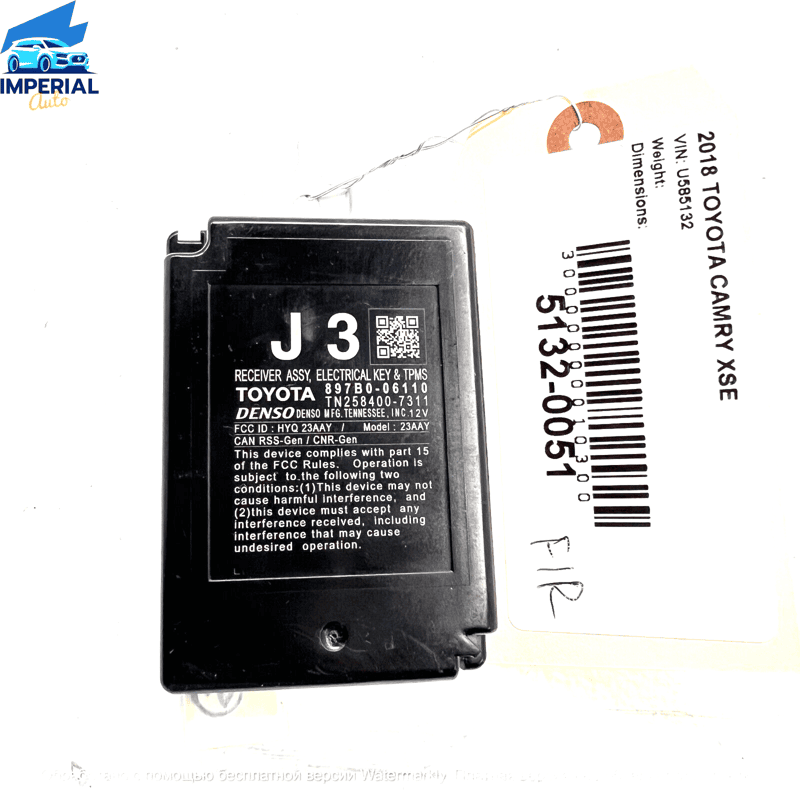 Keyless Entry Receiver & Tire Pressure Monitoring System OEM TOYOTA CAMRY 1