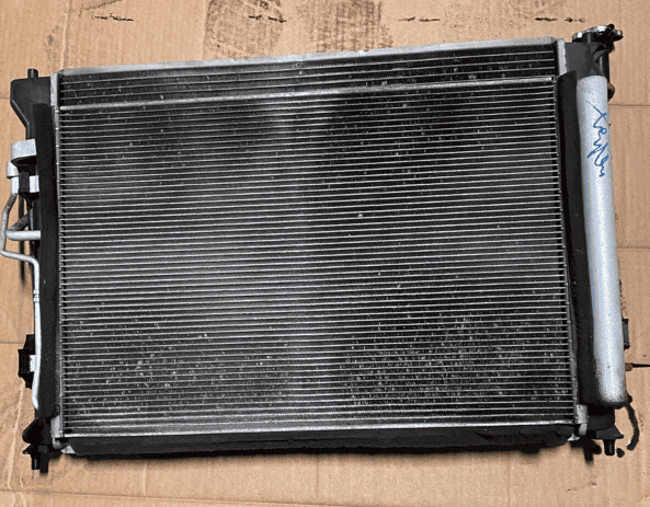 Hyundai Elantra 06-11 Set of Radiator & AC A/C Condenser Assembly 2 pcs OEM