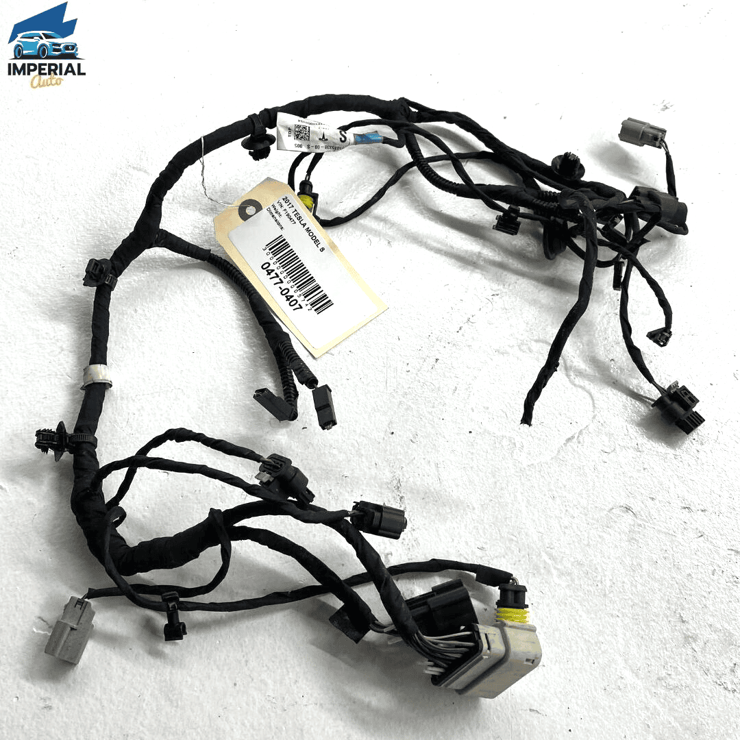 Damage 17-20 Tesla Model S Front Bumper Radiator Support Wire Wiring Harnes