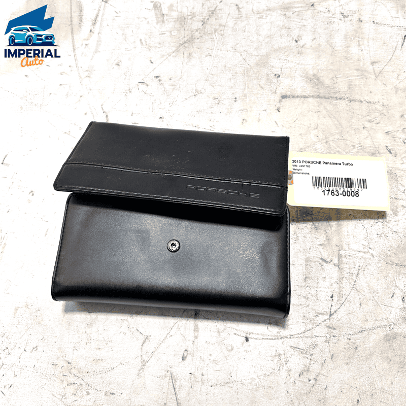 Owner Operator Manual Black Leather Case Porsche Panamera 2010 OEM