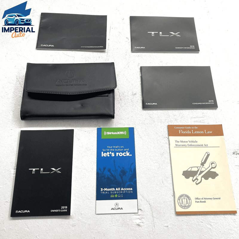 2019 ACURA TLX OWNER'S MANUAL GUIDE SET BOOK W/ CASE OEM