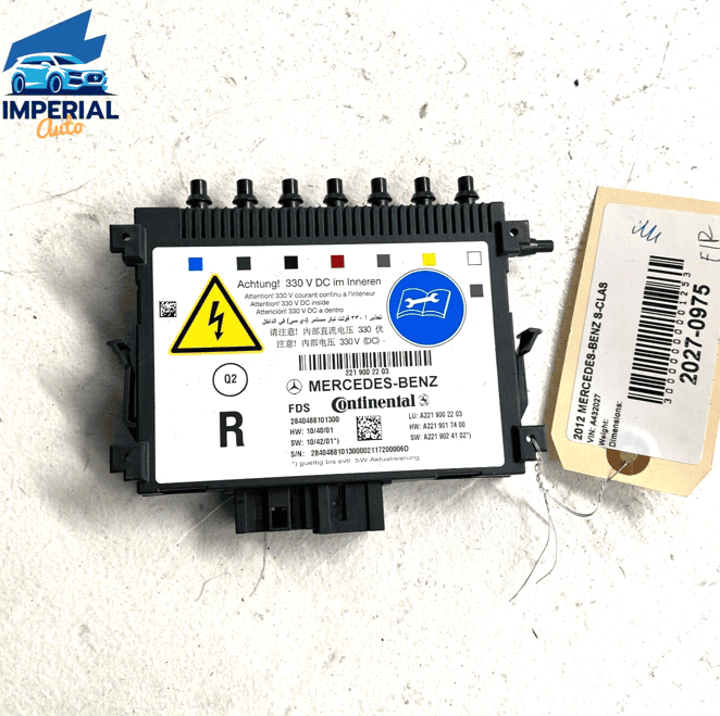 Mercedes W221 S550 Front Passenger Seat Dynamic Lumbar Control Module OEM 1