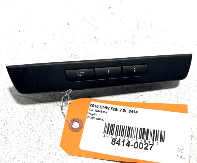 2016 BMW 528I Front LEFT SEAT Adjustment Memory Switch OEM