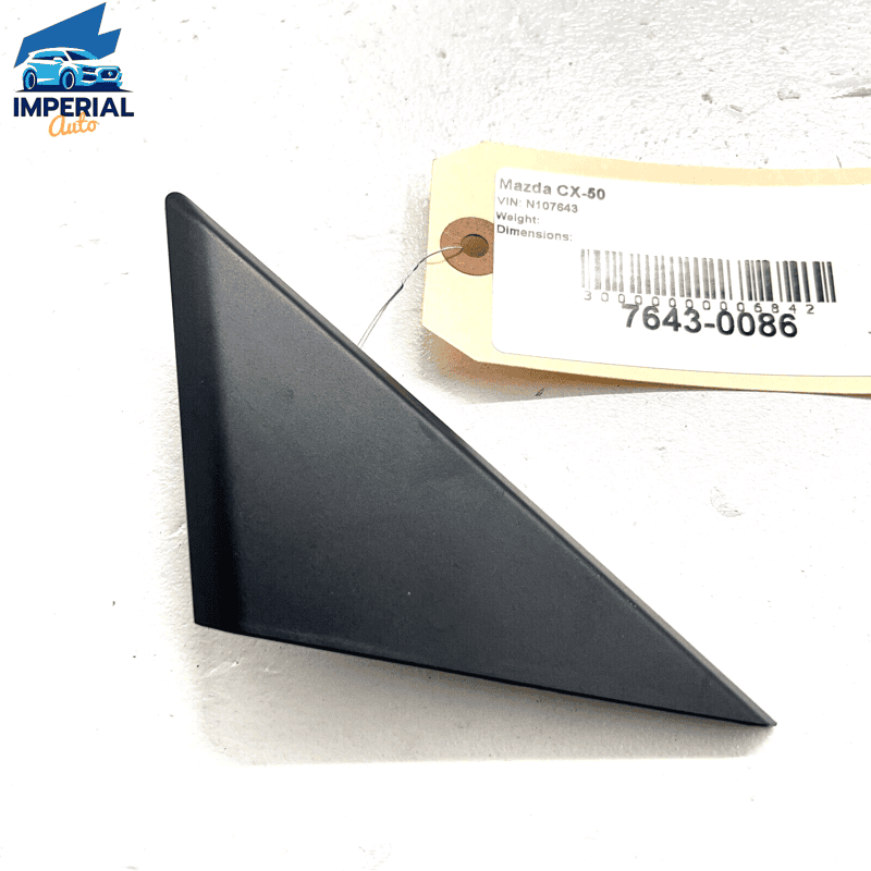 2023 MAZDA CX-50 FRONT PASSENGER DOOR OUTER CORNER SAIL OUT GARNISH TRIM OE