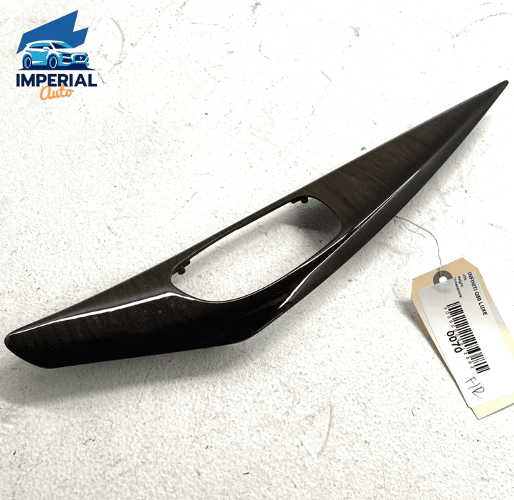 2014-2020 INFINITI Q50 FRONT PASSENGER DOOR INTERIOR HANDLE WOOD BEZEL TRIM