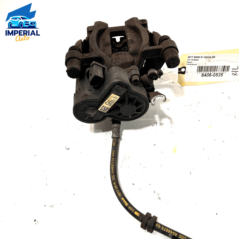 2016-2022 BMW X1 XDRIVE F48 REAR LEFT BRAKE CALIPER HOUSING/BRAKE LINE 68K 