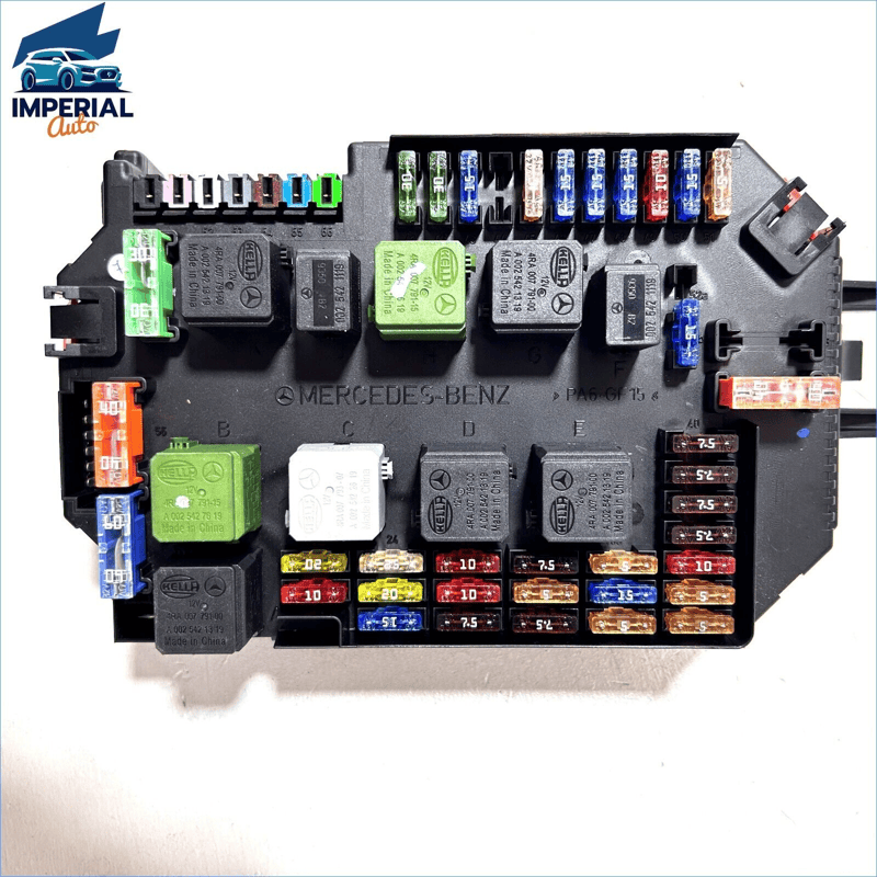 07-10 MERCEDES W221 S550 FRONT UNDER HOOD FUSE BOX RELAY SAM MODULE ASSY OE