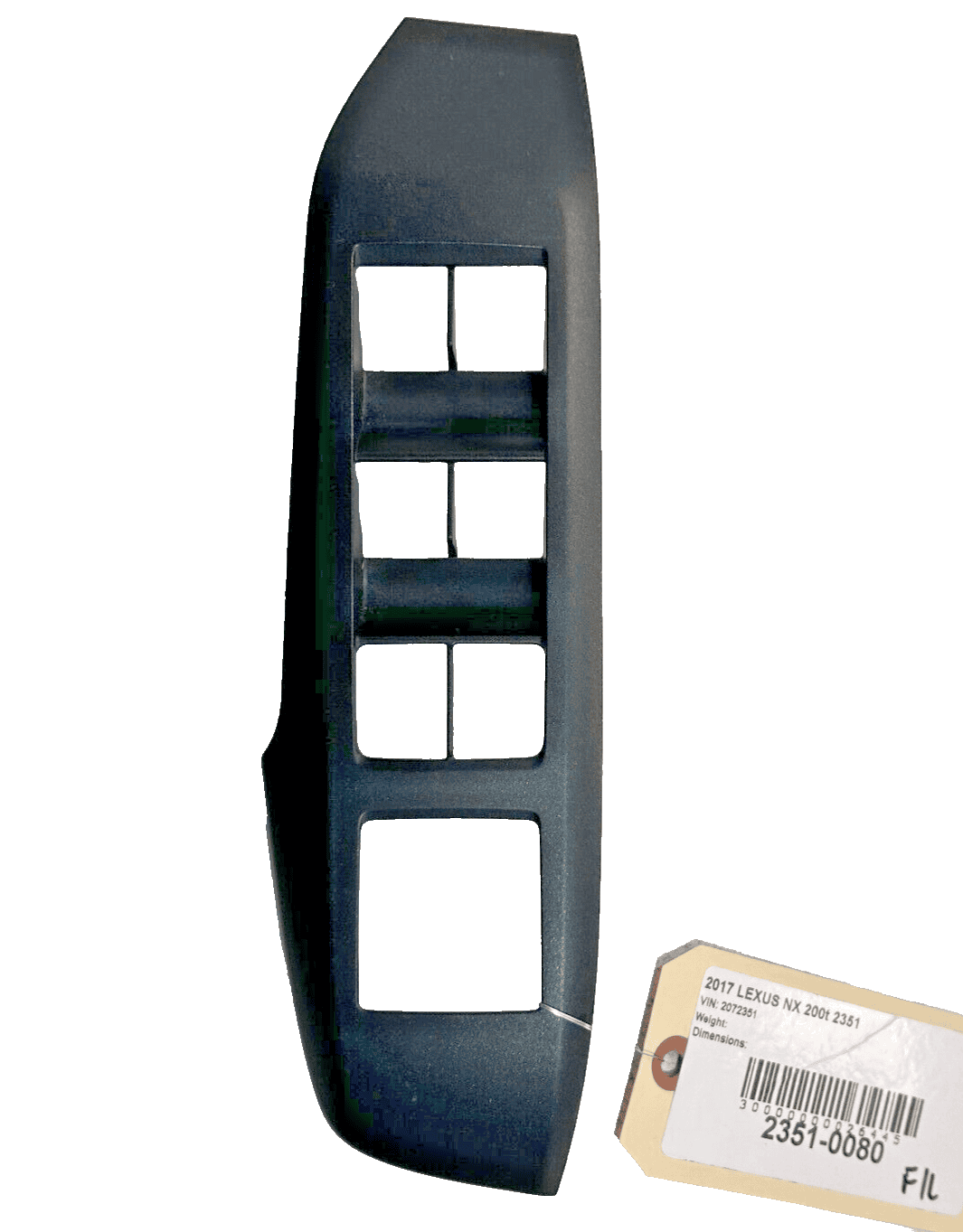 15-21 Lexus NX200T NX300H Front Driver Door Master Window Switch Bezel Cove