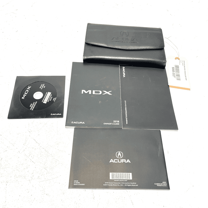 2018 ACURA MDX OWNER'S MANUAL GUIDE SET BOOK W/ CASE OEM