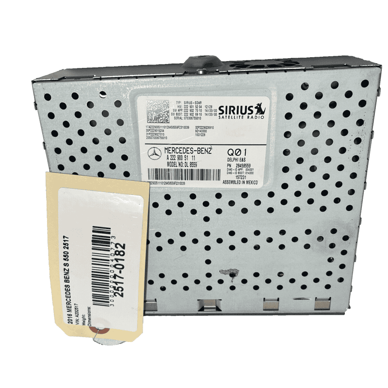 2014 - 2017 MERCEDES S550 W222 SIRIUS SATELLITE RADIO CONTROL MODULE OEM