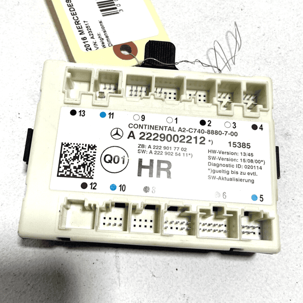 2014-2017 MERCEDES S550 W222 REAR RIGHT DOOR WINDOW CONTROL MODULE UNIT OEM