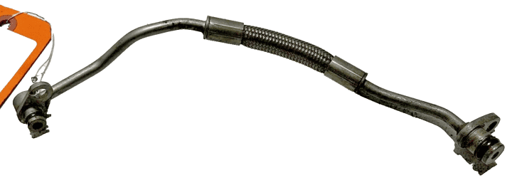 2013-17 Mercedes W221 S550 Passenger Side Engine Charger Feed Oil Hose Line OEM