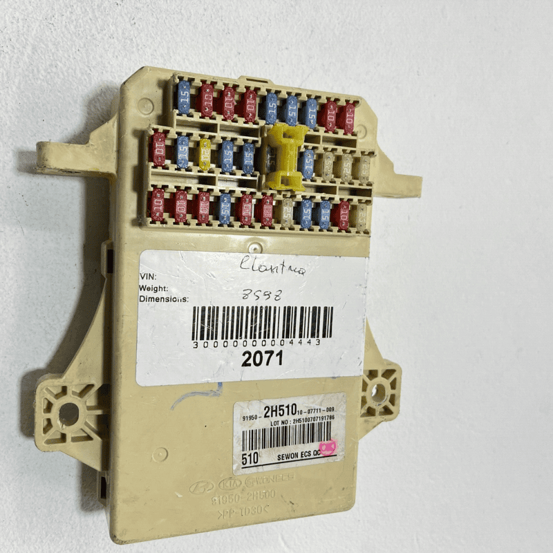 06-11 HYUNDAI ELANTRA CABIN FUSE RELAY BOX INTERIOR UNIT 919502H510 OEM 