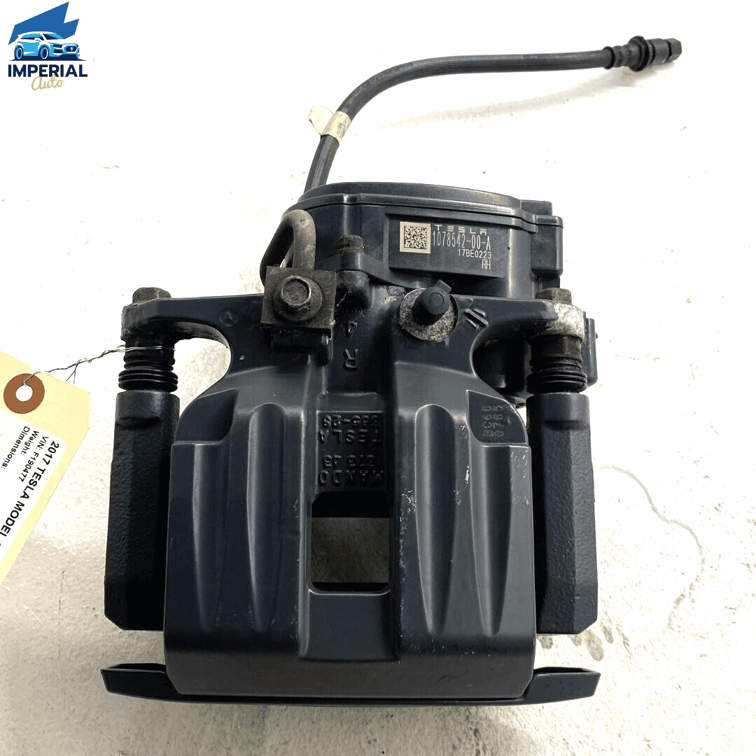 17-20 Tesla Model S / X Rear Right Passenger Side Brake Caliper W/ Hose Lin