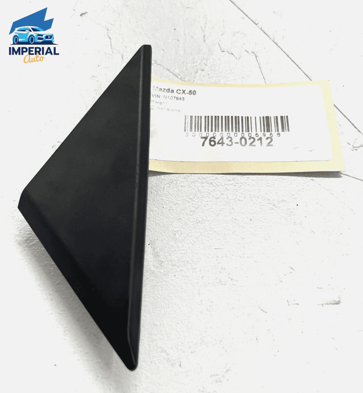 2023 MAZDA CX-50 FRONT LEFT DRIVER DOOR OUTER CORNER SAIL OUT GARNISH TRIM 