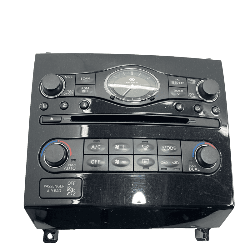 2010 - 2012 INFINITI FX35 QX70 DASH RADIO CLOCK & CLIMATE CONTROL FACE PANEL OEM