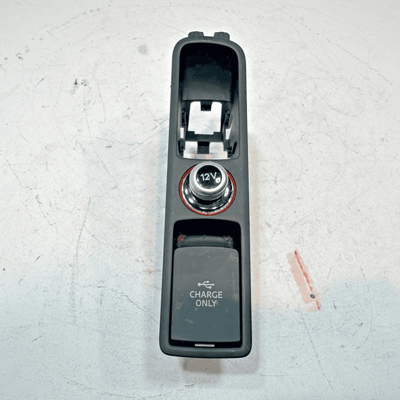 2017-2018 AUDI Q3 CENTER CONSOLE COVER TRIM BEZEL W/POWER OUTLET 12V ASSY OEM