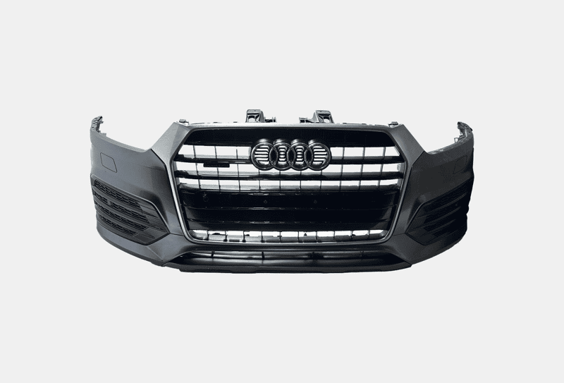 2018 AUDI Q3 FRONT BUMPER COVER ASSEMBLY WITH PARK ASSIST GRAY *LZ7S* OEM