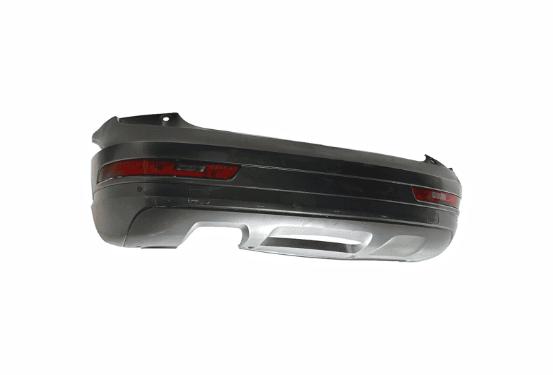 DEFECT!16-18 AUDI Q3 REAR BUMPER COVER ASSEMBLY WITH PARK ASSIST GRAY *LZ7S* OEM