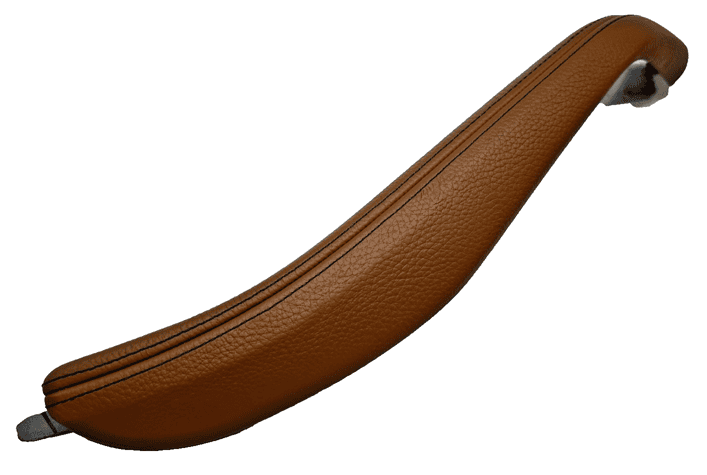 18-23 BMW 530e Rear Left Driver Side Door Pull Handle Leather Cover OEM  Cognac
