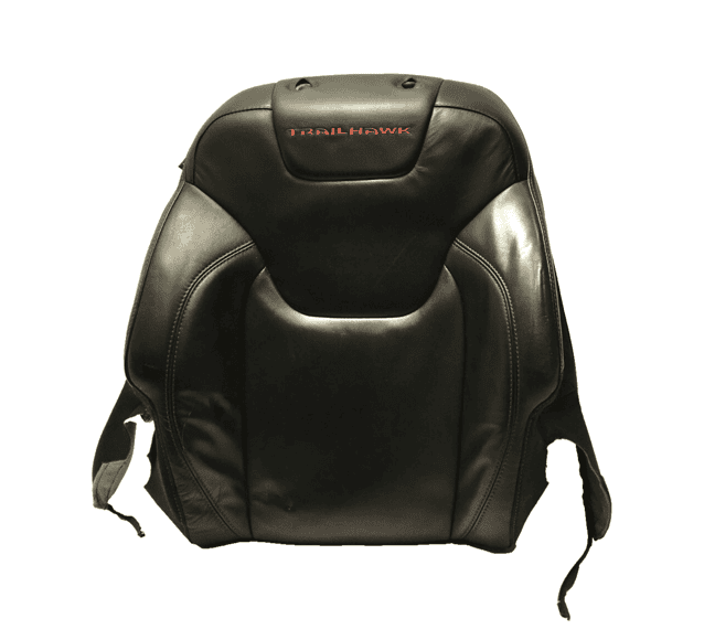 2014 Jeep Cherokee Front Passenger Seat Back Cover Cushion Black  Leather OEM