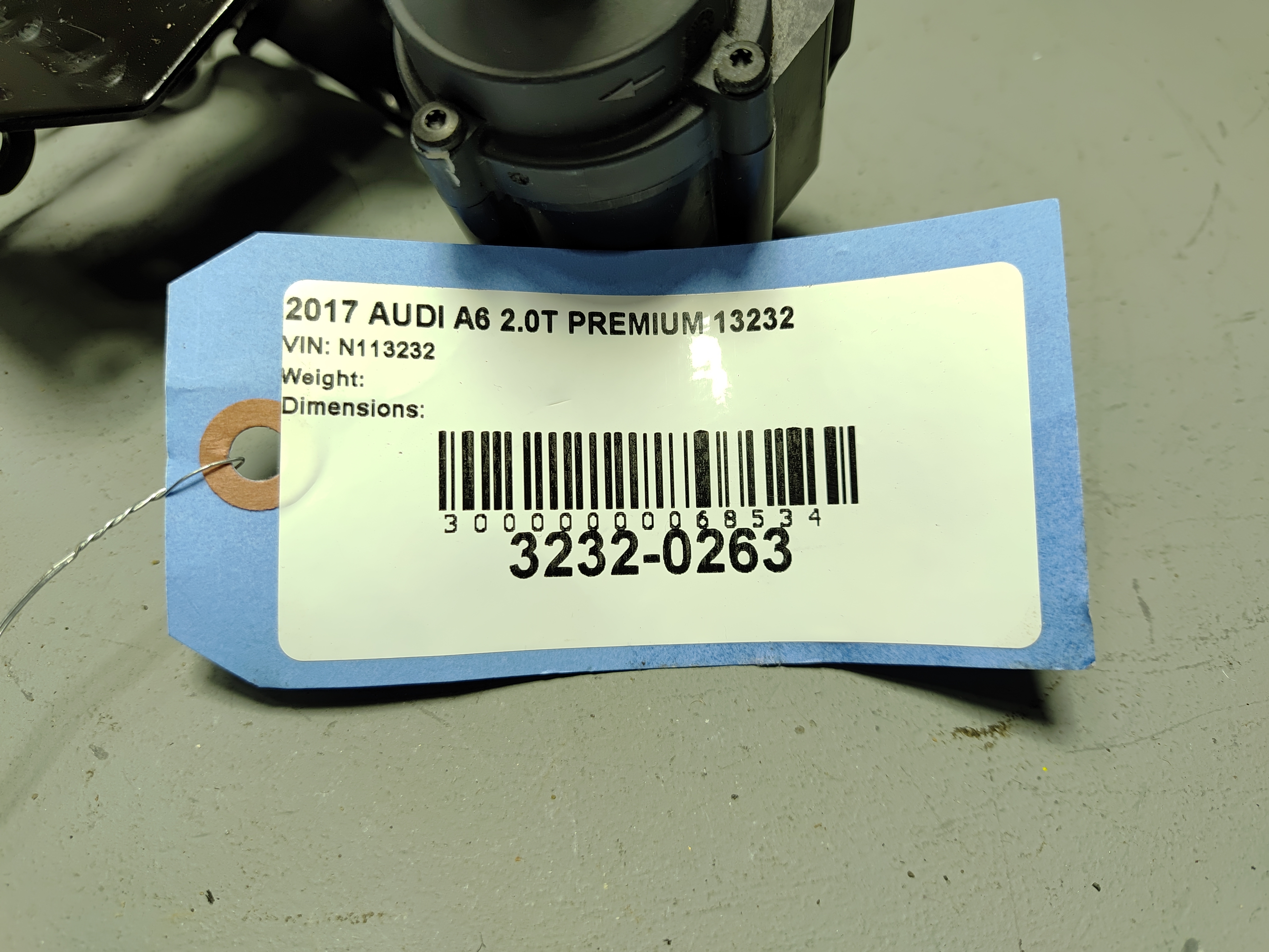 2016-2018 AUDI A6 2.0L ENGINE COOLANT AUXILIARY WATER PUMP OEM