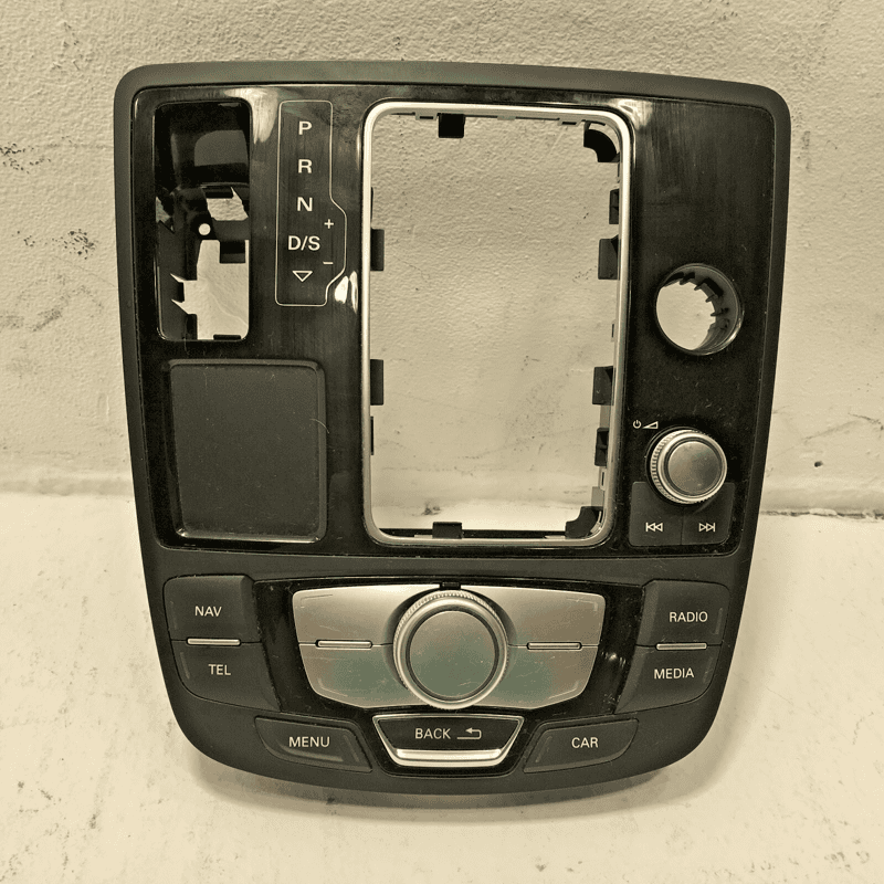 2013-2018 AUDI A6 S6 SHIFTER COVER & MULTIFUNCTIONAL CONTROL SWITCH PANEL OEM