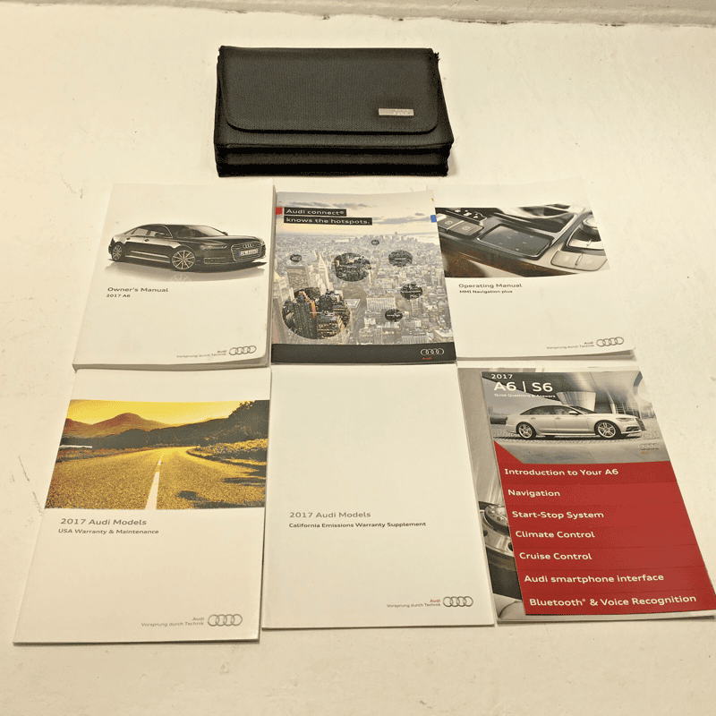 2017 AUDI A6 QUATTRO OWNER OWNERS OPERATORS MANUAL USER GUIDE BOOK W/ CASE OEM