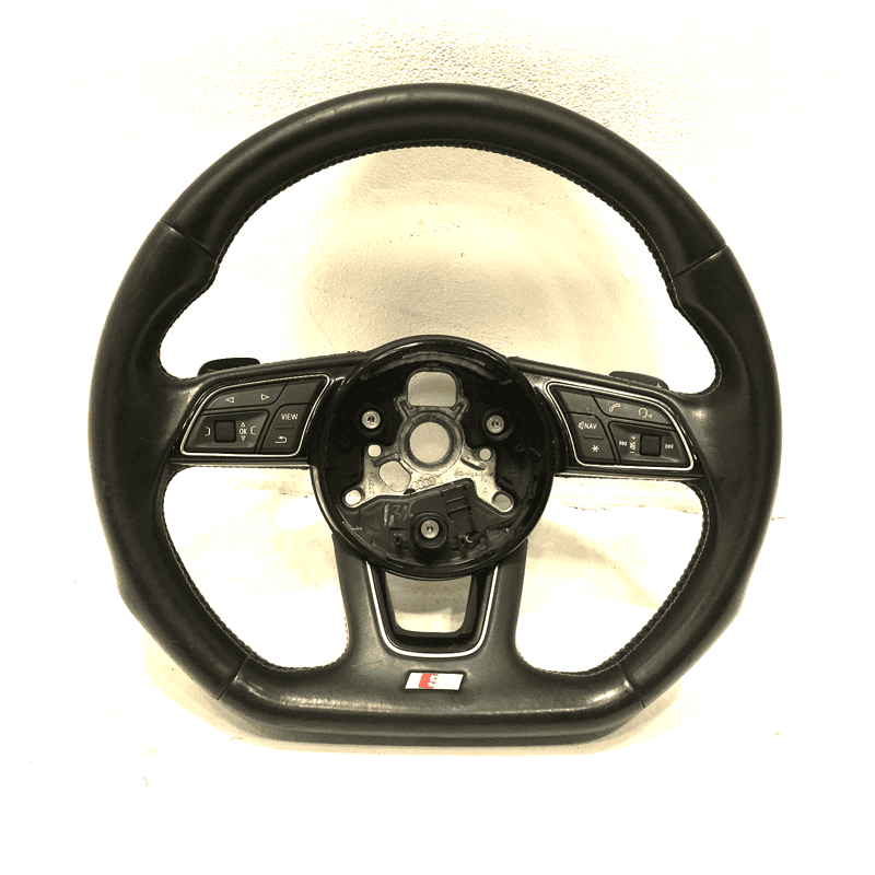 2018-2024 AUDI S5 SPORTBACK STEERING WHEEL FLAT BOTTOM W/ PADDLES SHIFT OEM