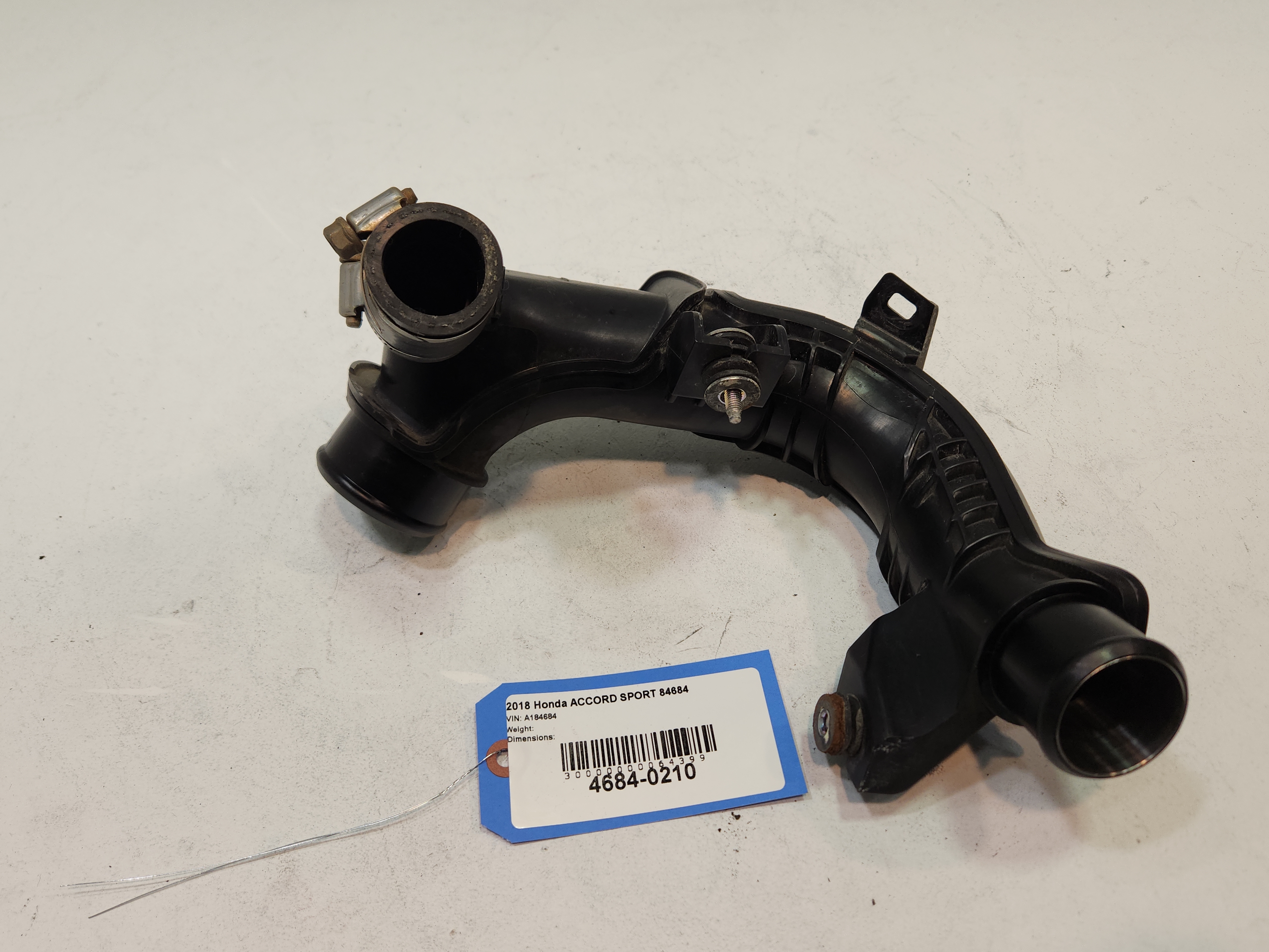 2018-2022 HONDA ACCORD  1.5L TURBOCHARGER INTERCOOLER OUTLET DUCT HOSE PIPE OEM