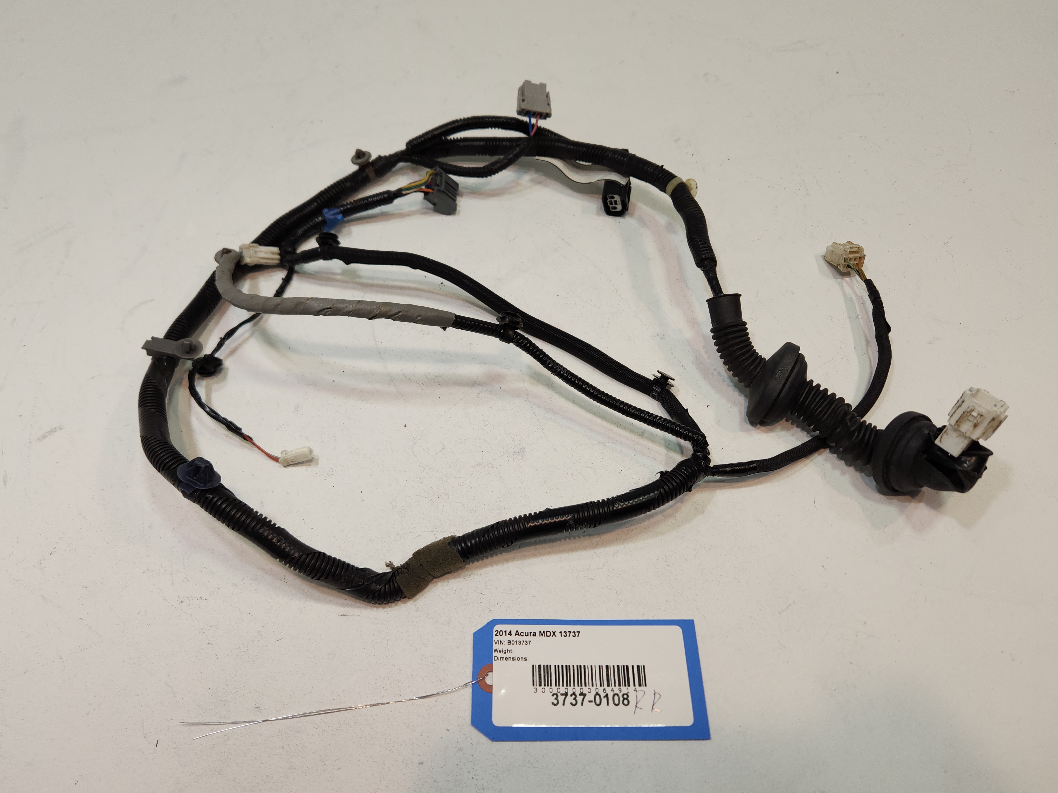 2014-2015 Acura MDX Rear Right Passenger Side Door Wiring Harness OEM