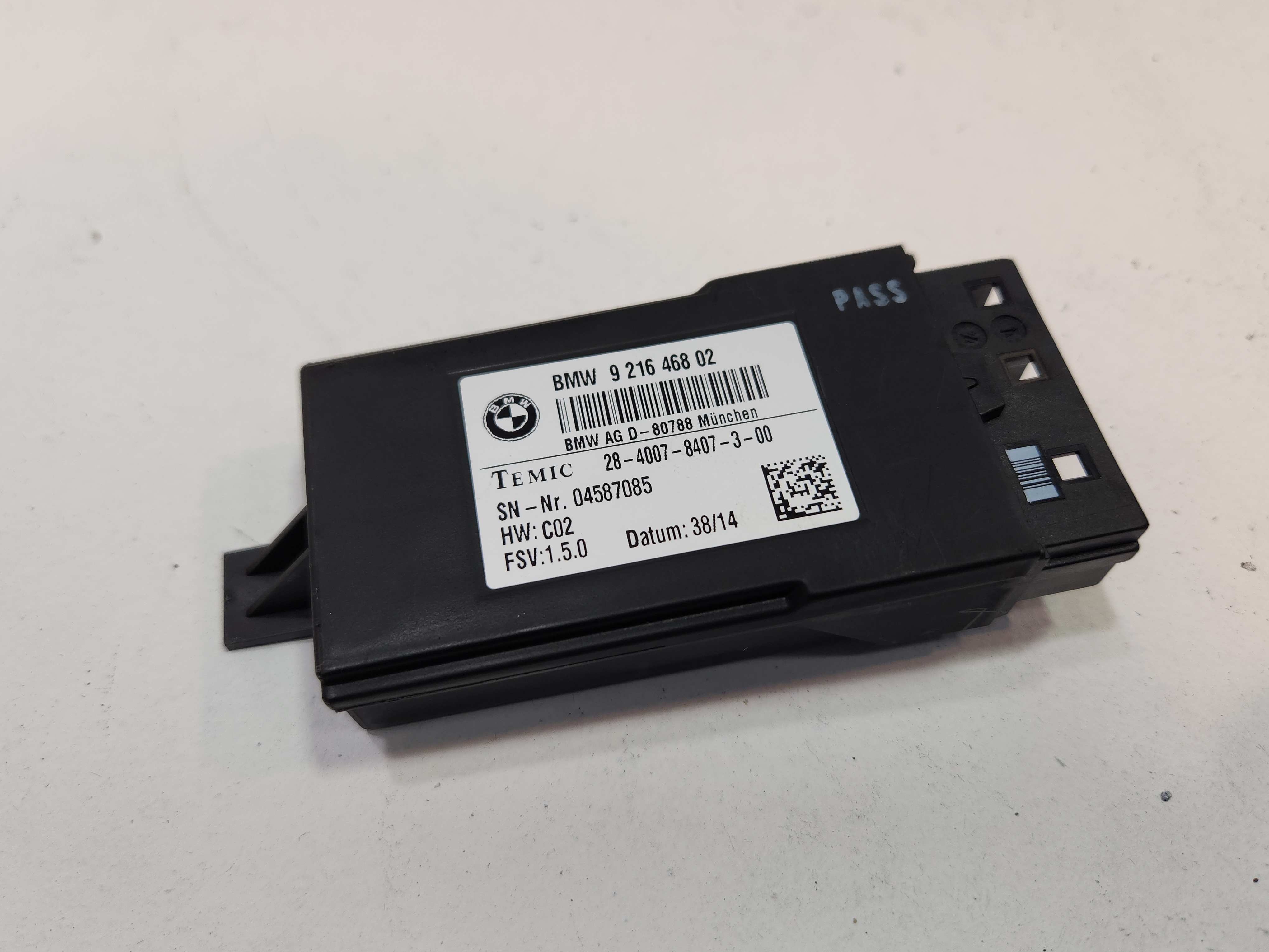 BMW 550i FRONT SEAT HEAT CONTROL MODULE OEM 2011-2016