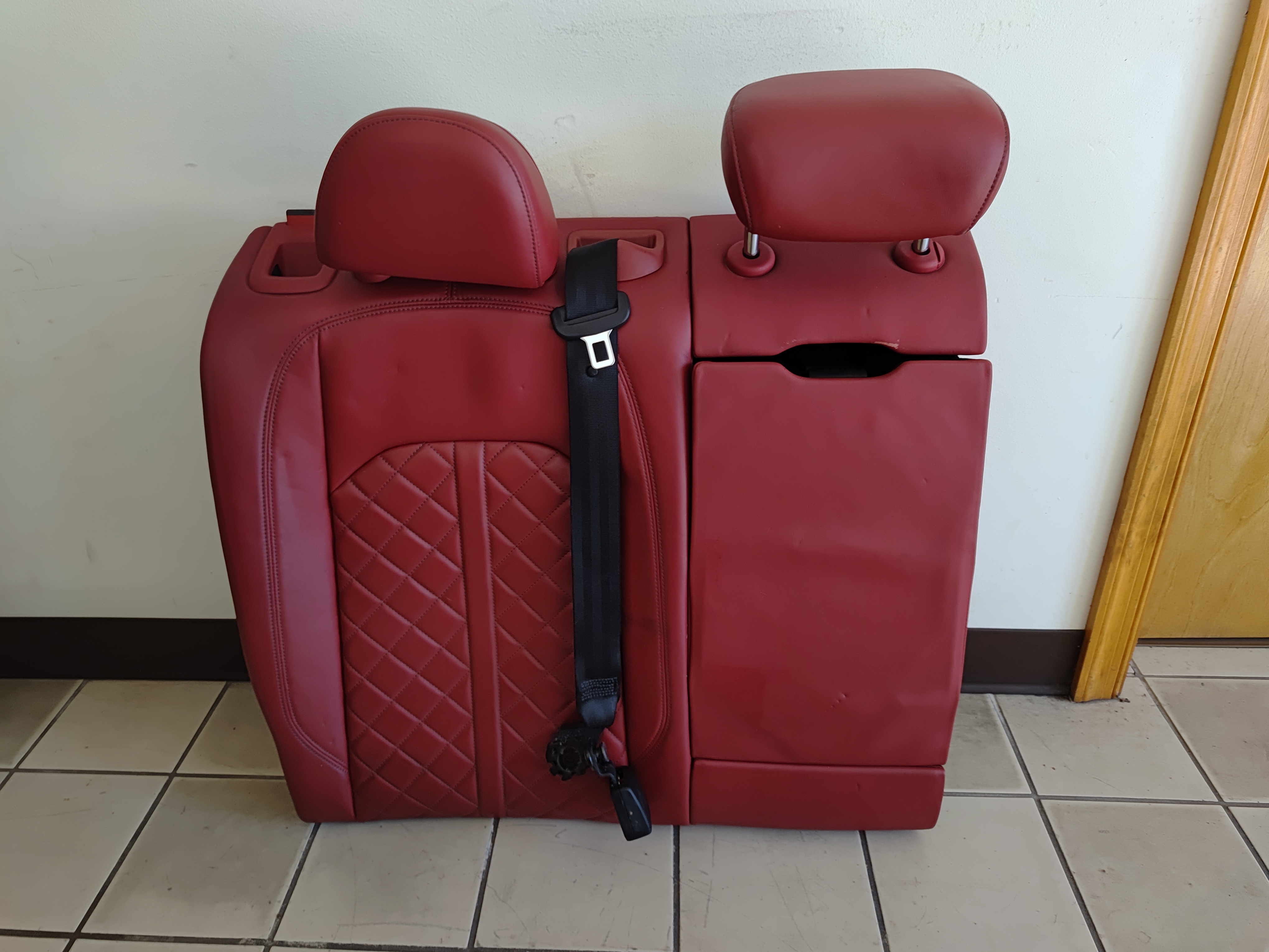 2018-2024 Audi S5 Sportback Rear Right Seat Back w/Armrest Leather Red OEM