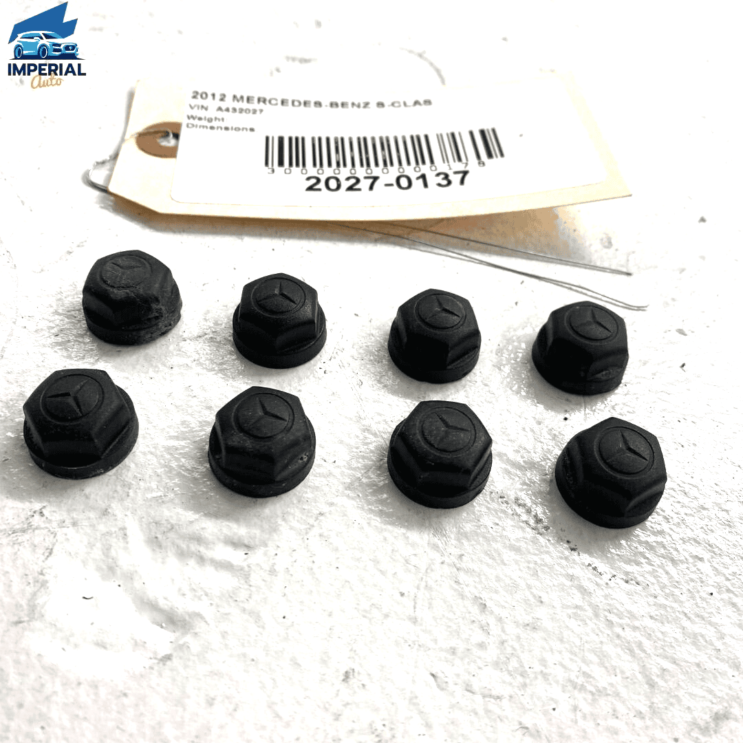 2007-2017 Mercedes S550 S600 Door Hinge Bolt Cover Cap Plug Black OEM Set O