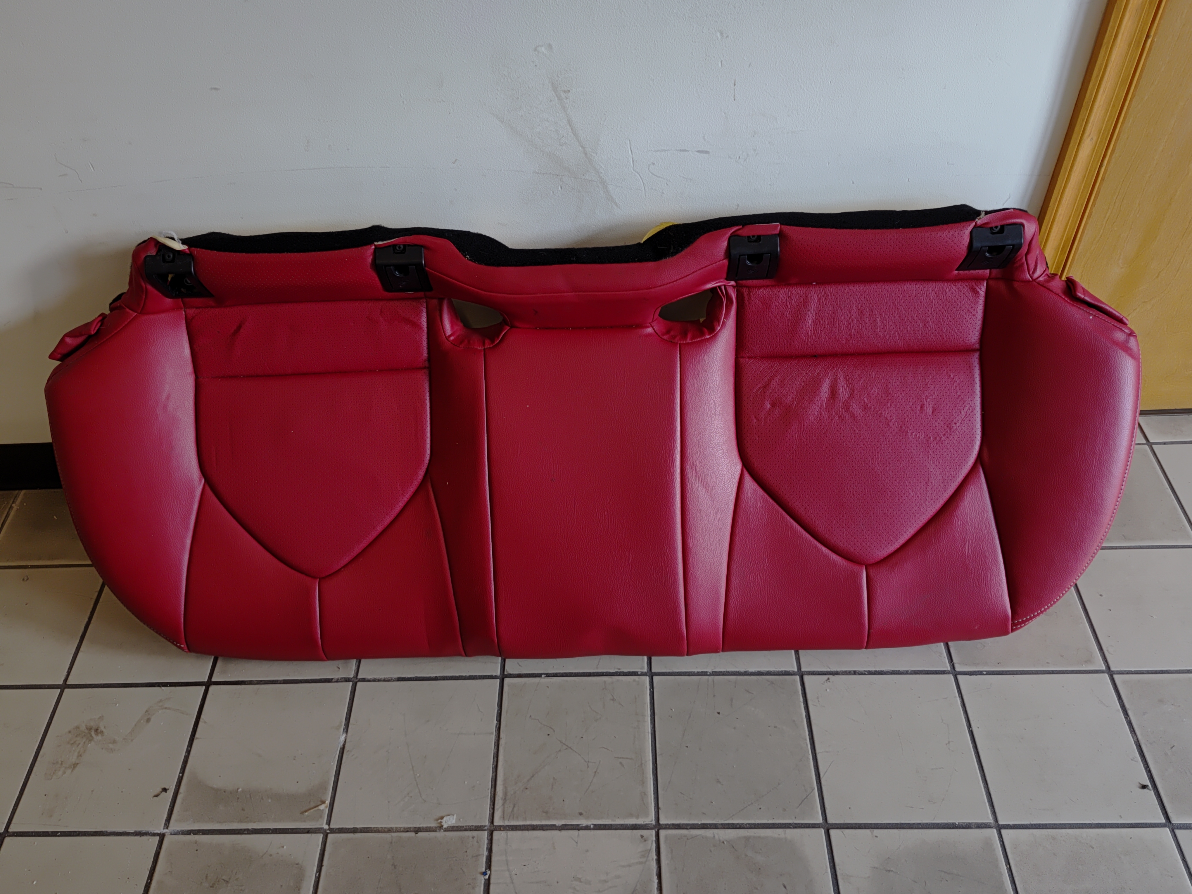 2018 Toyota Camry Rear Second Row Seat Cushion Pad w/Cover Leather Red OEM