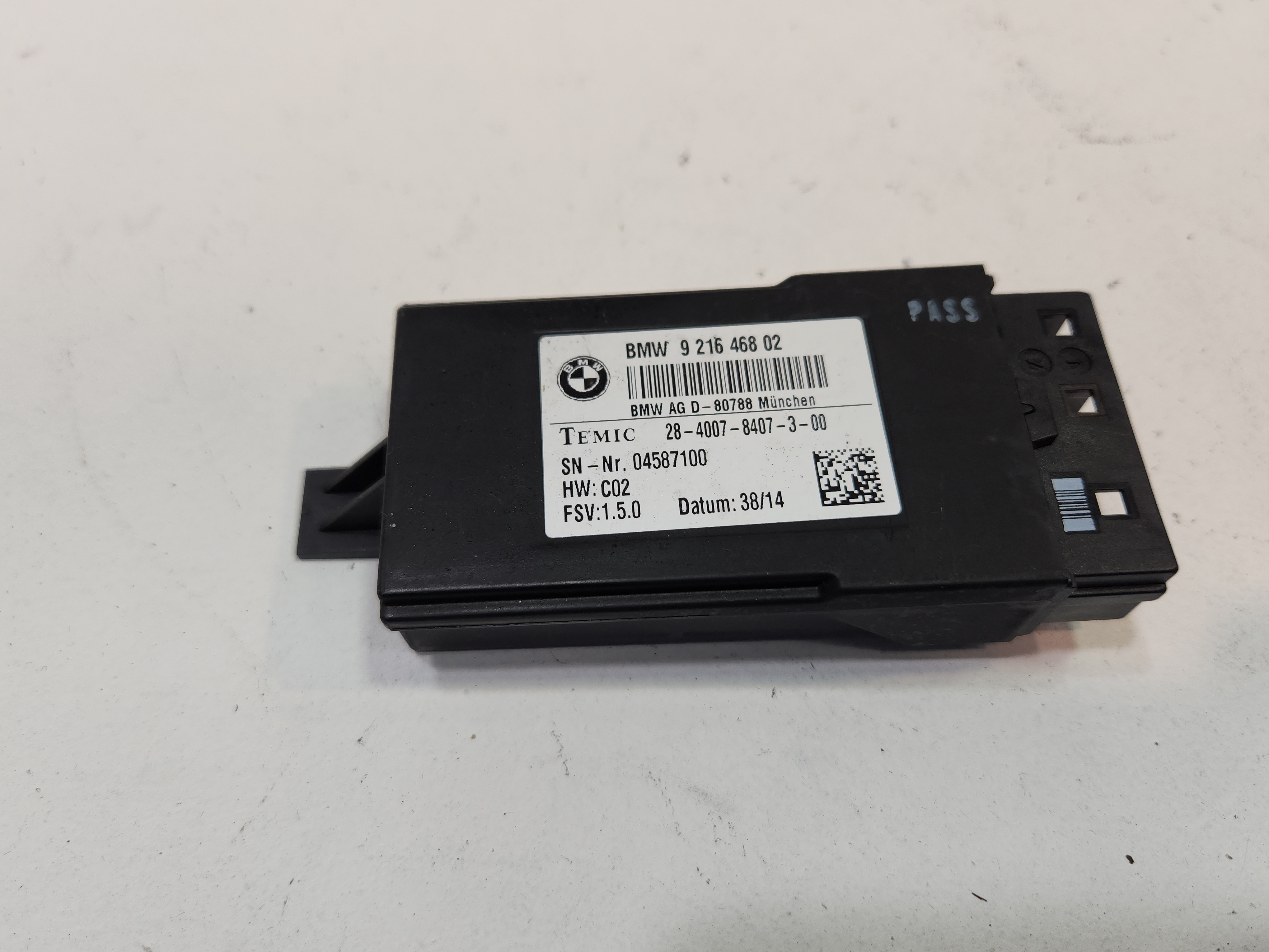 2011-2016 BMW 550i FRONT SEAT HEAT CONTROL MODULE OEM