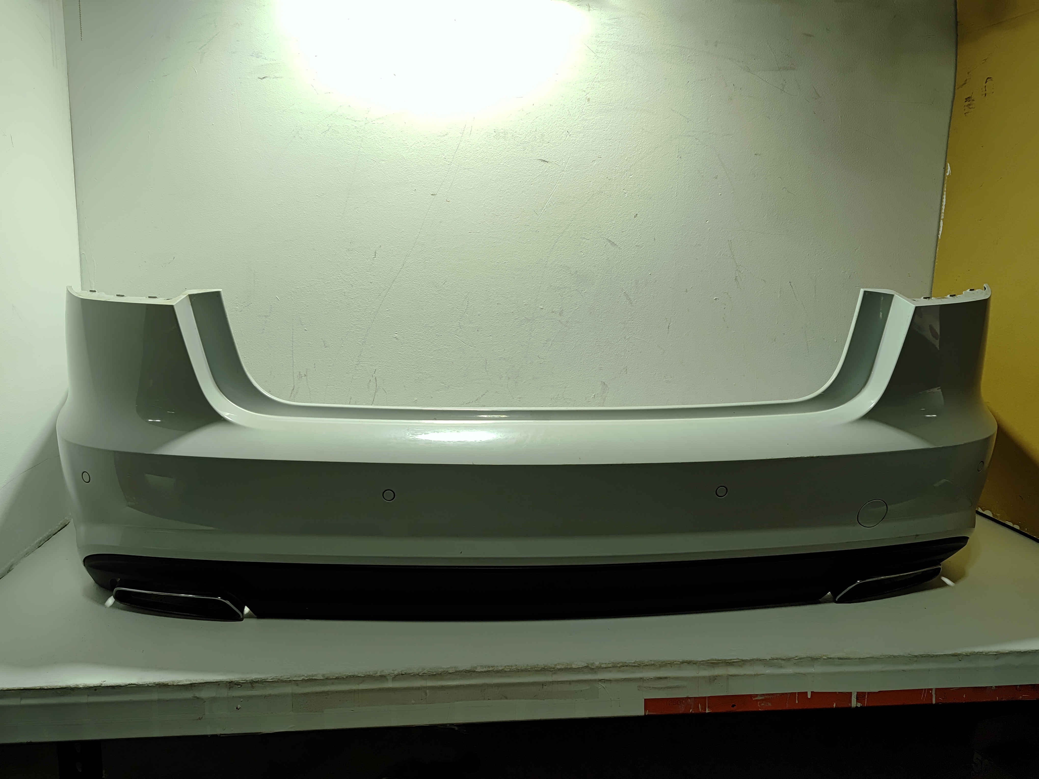 2016-2018 Audi A6 Quattro Rear Bumper w/Park Sensor White *S9R* OEM